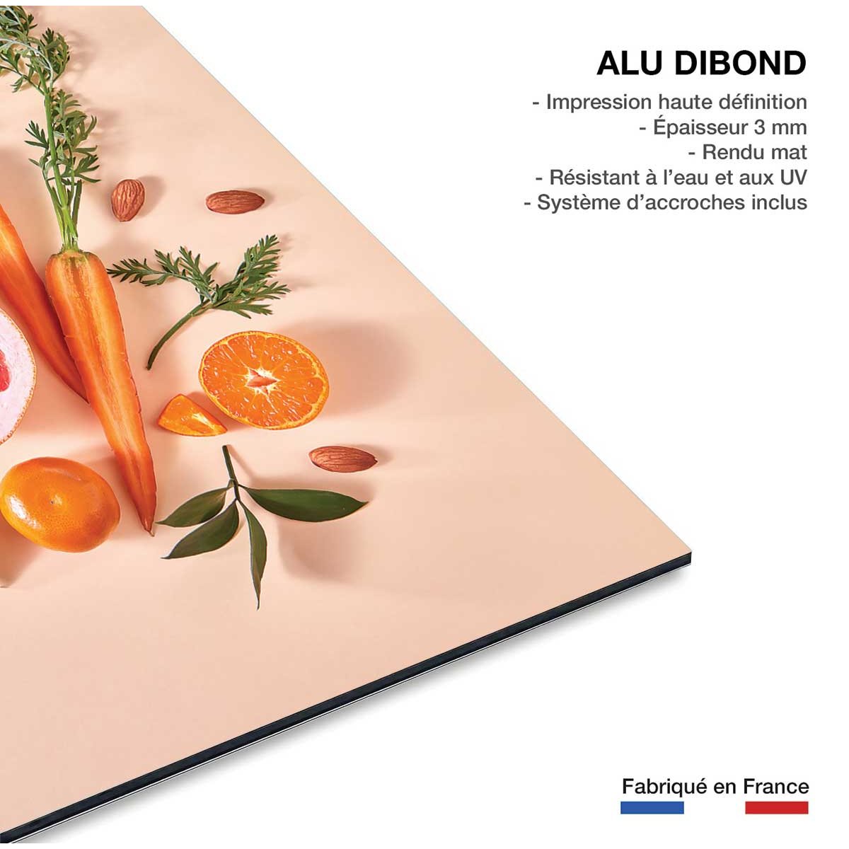 Tableau shot de vitamine c tableau alu dibond, HEXOA