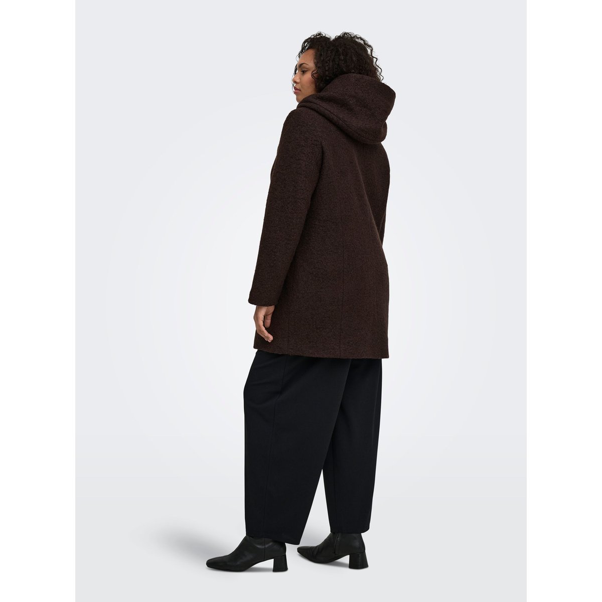 Manteau En Laine walnut, ONLY CARMAKOMA