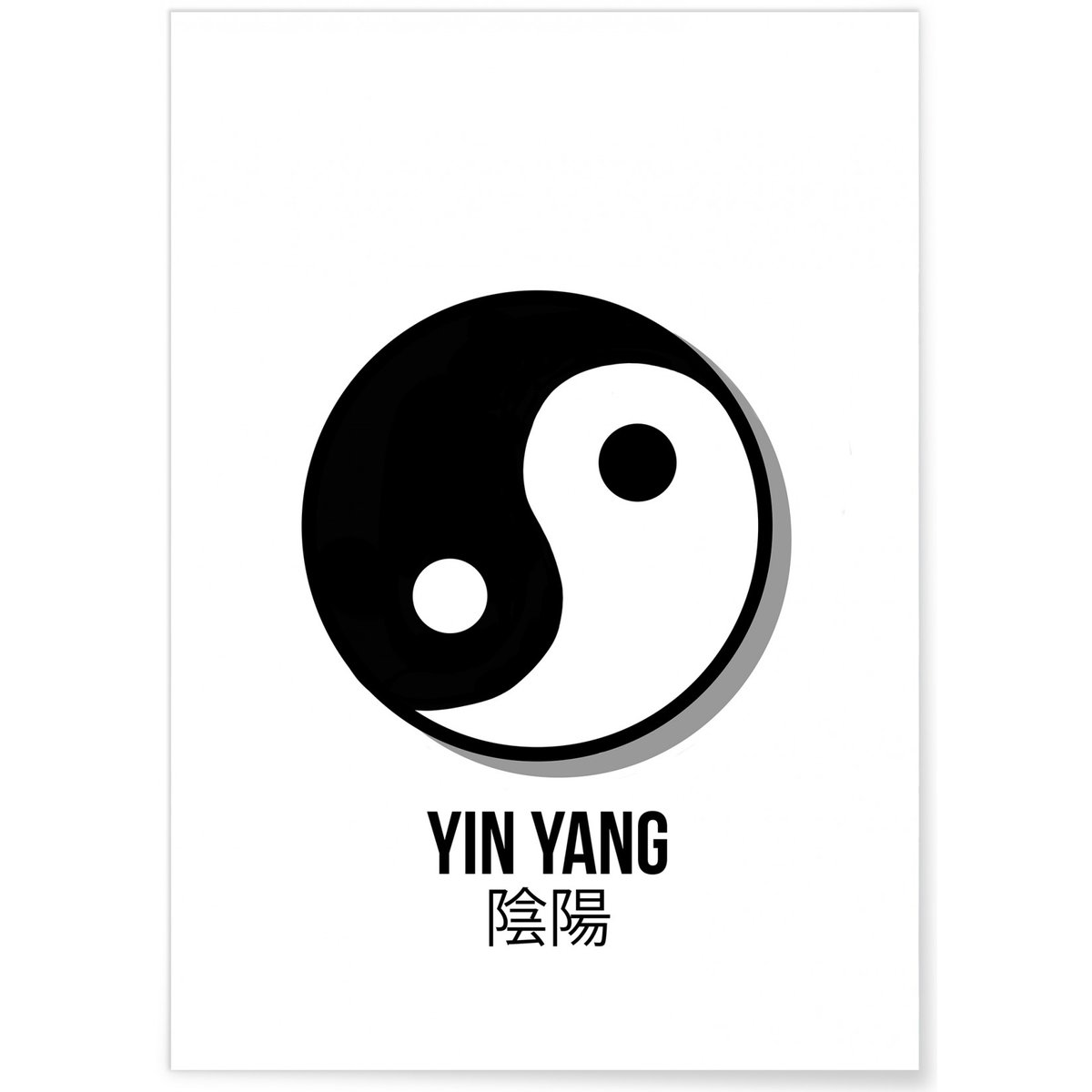 Affiche Yin Yang blanc, L'AFFICHERIE