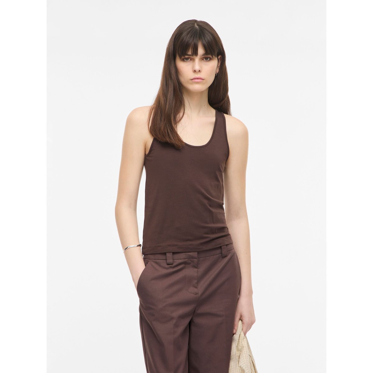 Débardeur marron - seal brown1, ROUGE EDIT