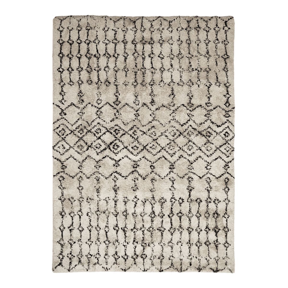 Tapis berbère en coton BERBERE TRIBAL - style bohème écru, THE DECO FACTORY