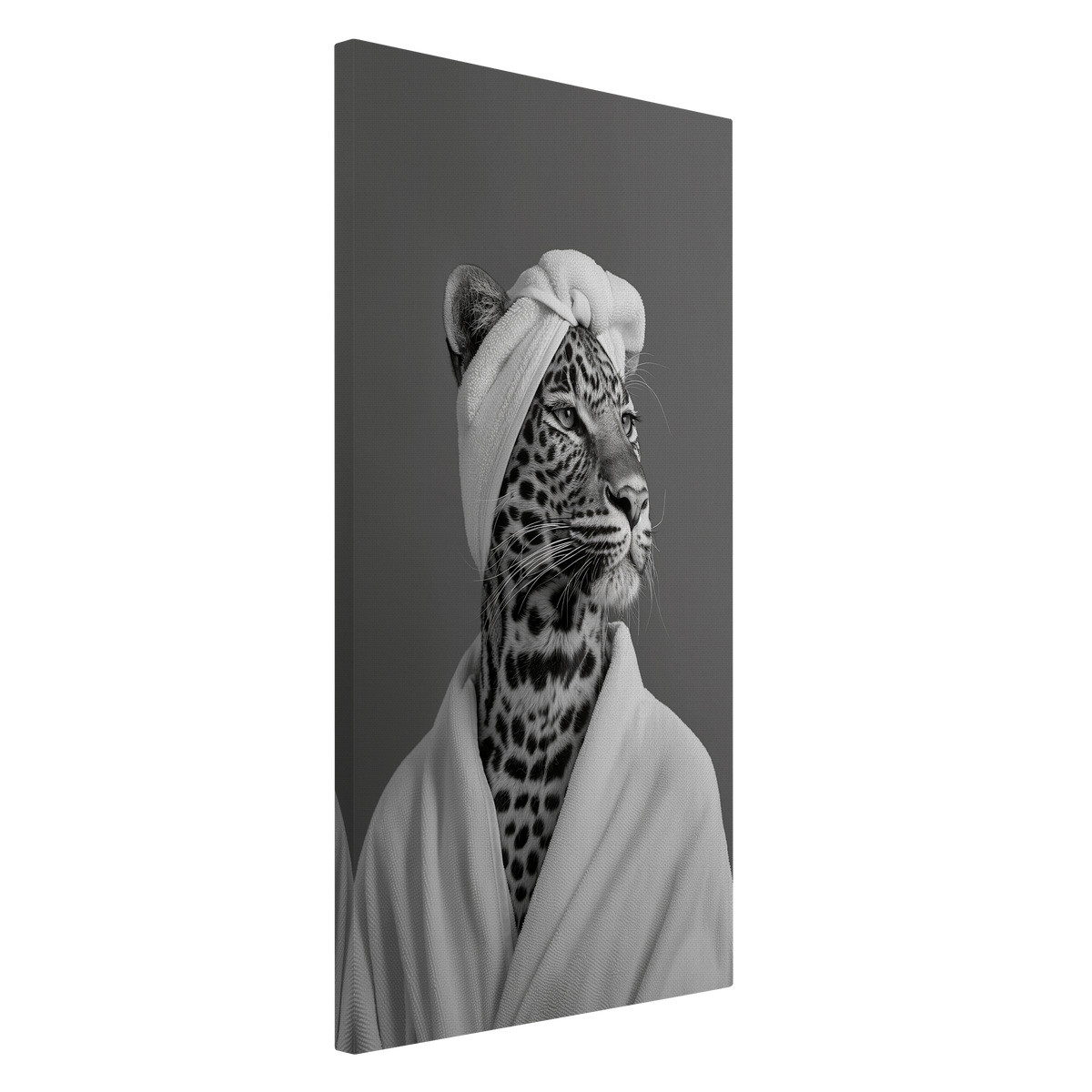 Tableau Sur Toile Leoparde En Beauté ANIMAUX HUMANISÉS tableaux sur toile-noir & blanc, CEANOTHE