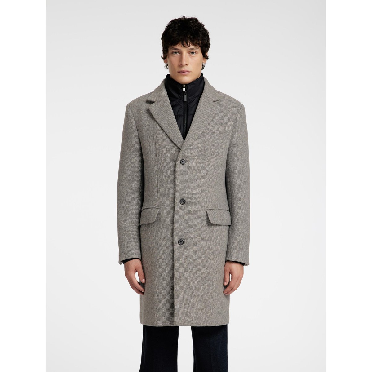 Manteau 2 En 1 gris - light grey melange, SELECTED
