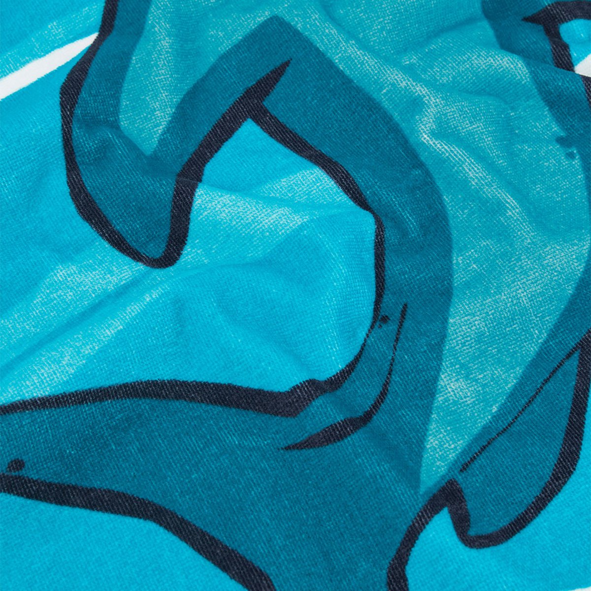 Serviette en coton à capuc requin bleu, BOBOLI