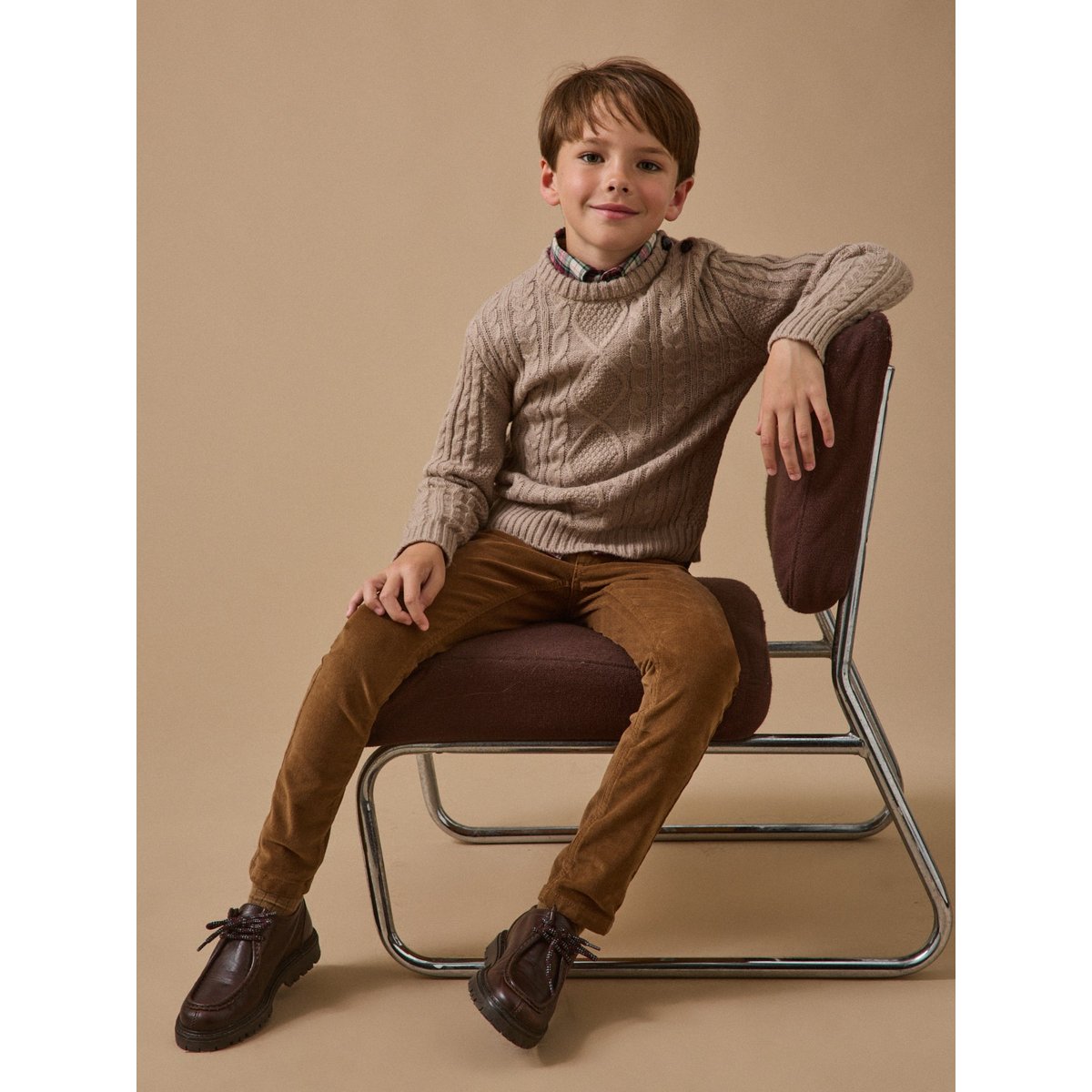 Pull torsadé beige, CYRILLUS