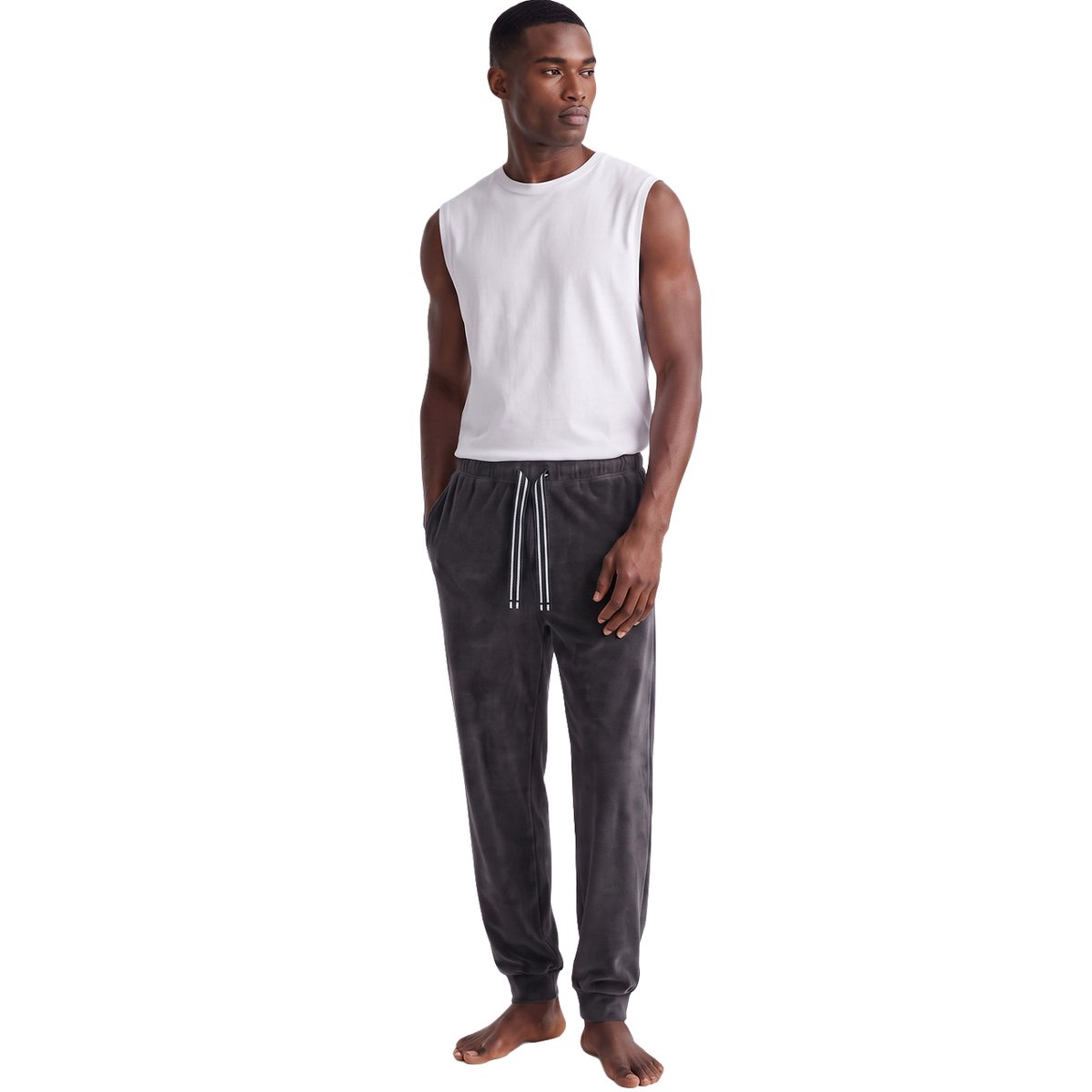 Bas pyjama pantalon velours Velvet gris, ADMAS