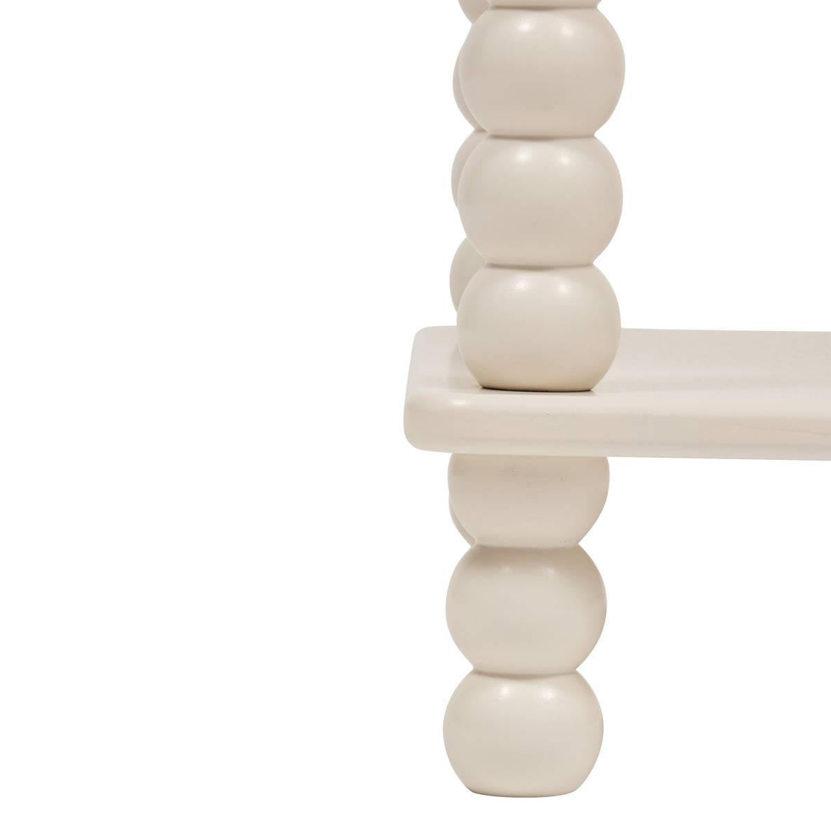 Table d'appoint 2 étagères à pieds torsadés CHAMLO ivoire, ATMOSPHERA