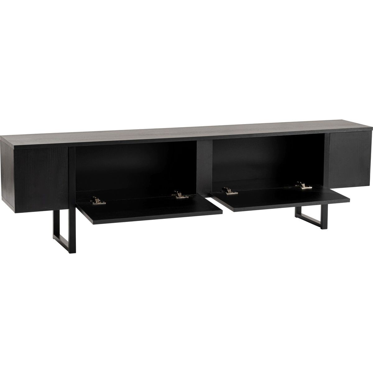 Meuble TV 2 portes - TESSA noir, HOMIFAB