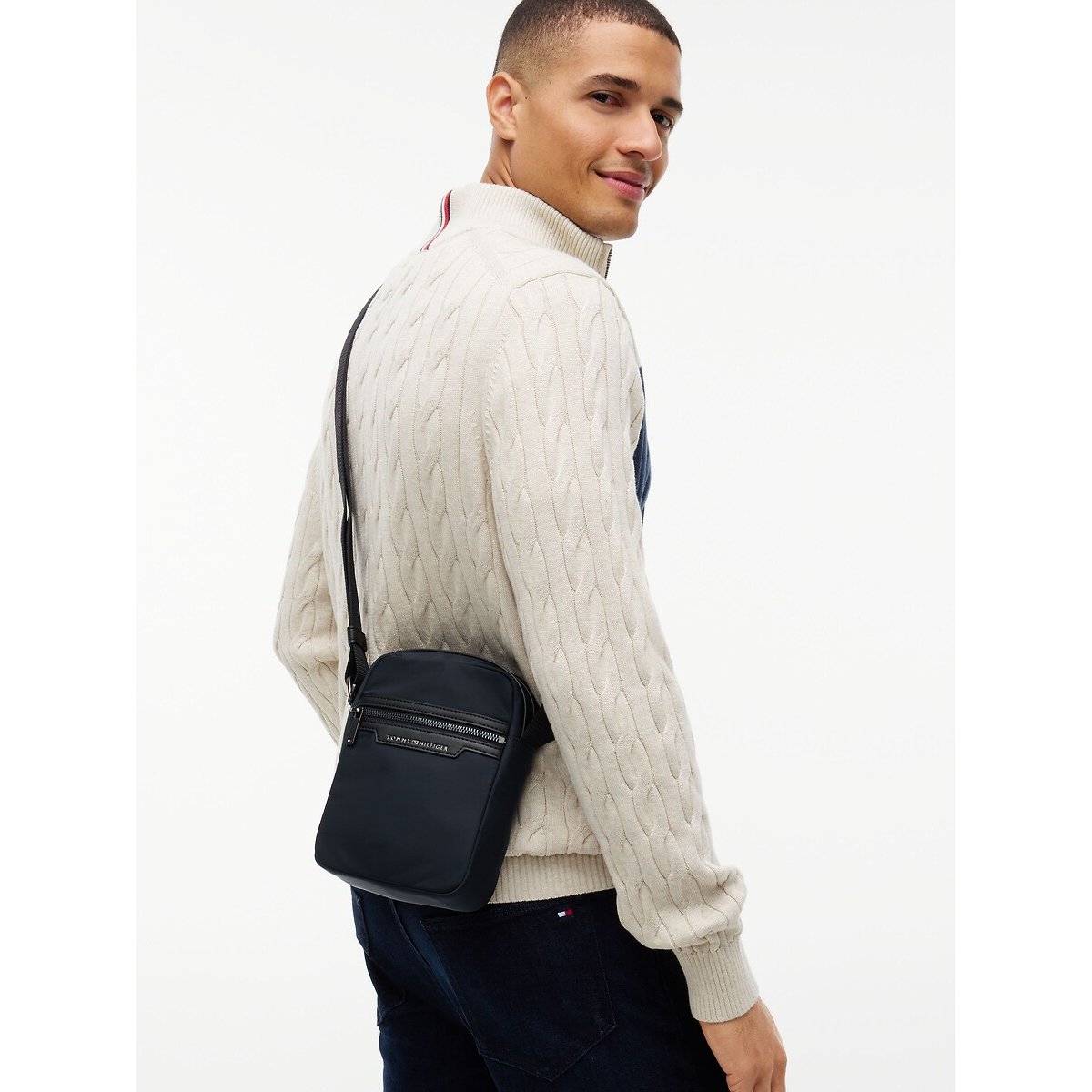 Sacoche bandoulière mini-reporter bleu marine, TOMMY JEANS