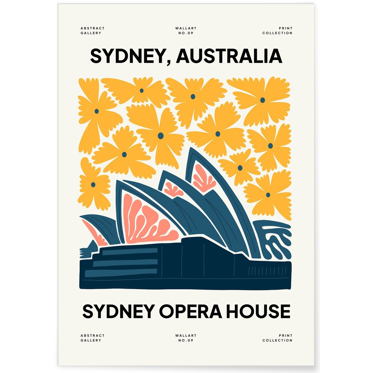 Affiche Sydney Opéra 2 blanc, L'AFFICHERIE