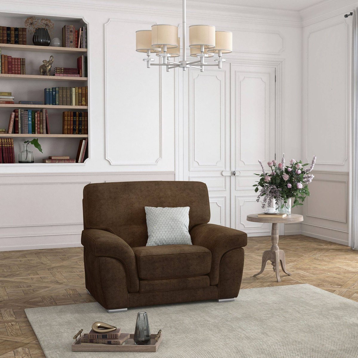 Fauteuil tissu - VITTORIA chocolat, CAMIF