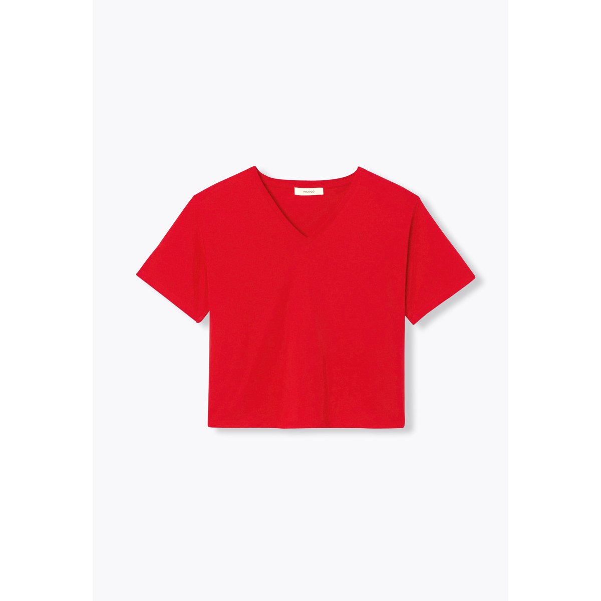 T-shirt basique col V blanc, PROMOD