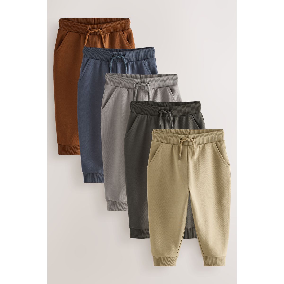 Pantalons de jogging, lot 5 kaki/gris/bleu, NEXT