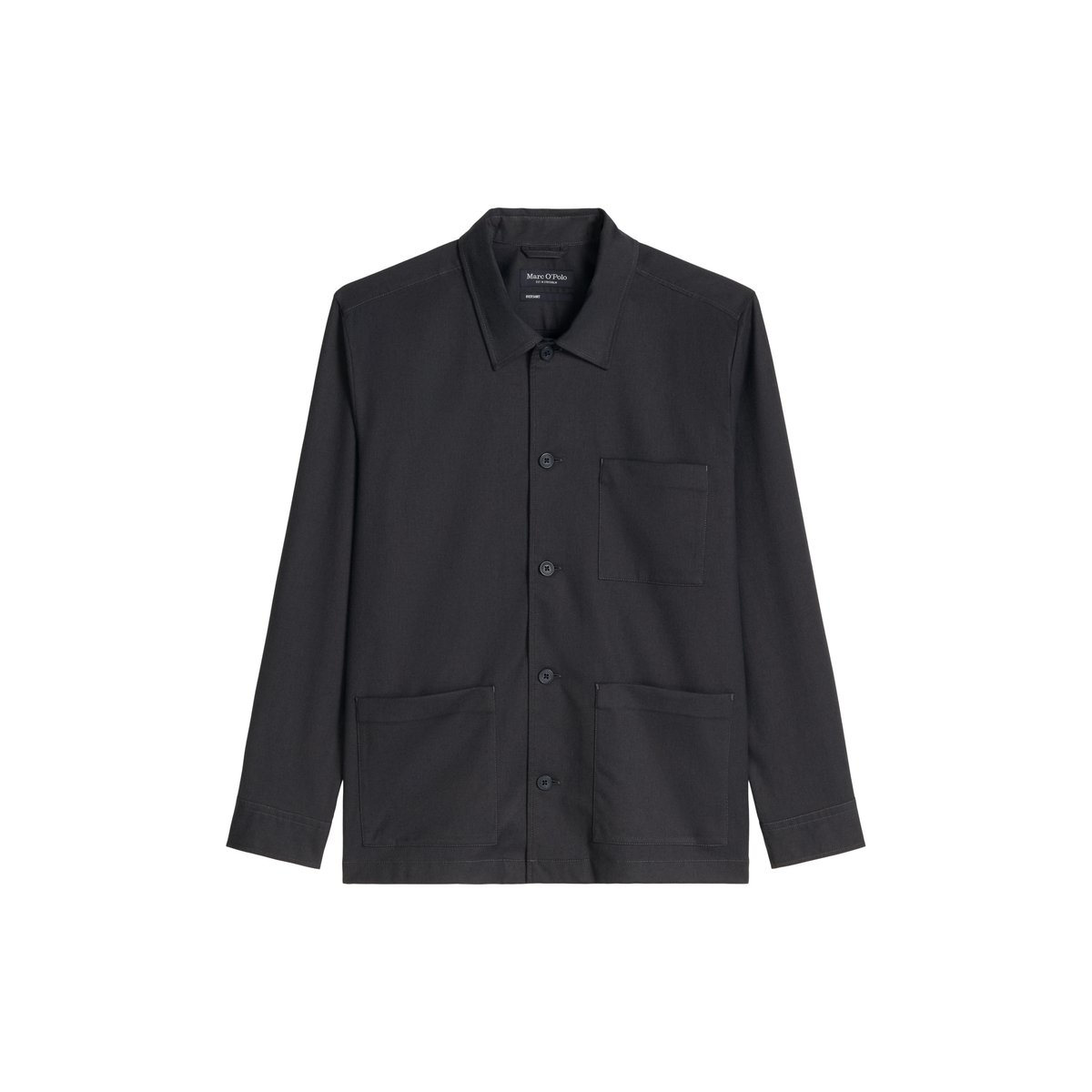 Surchemise en mélange de coton bio et de laine vierge gris, MARC O'POLO