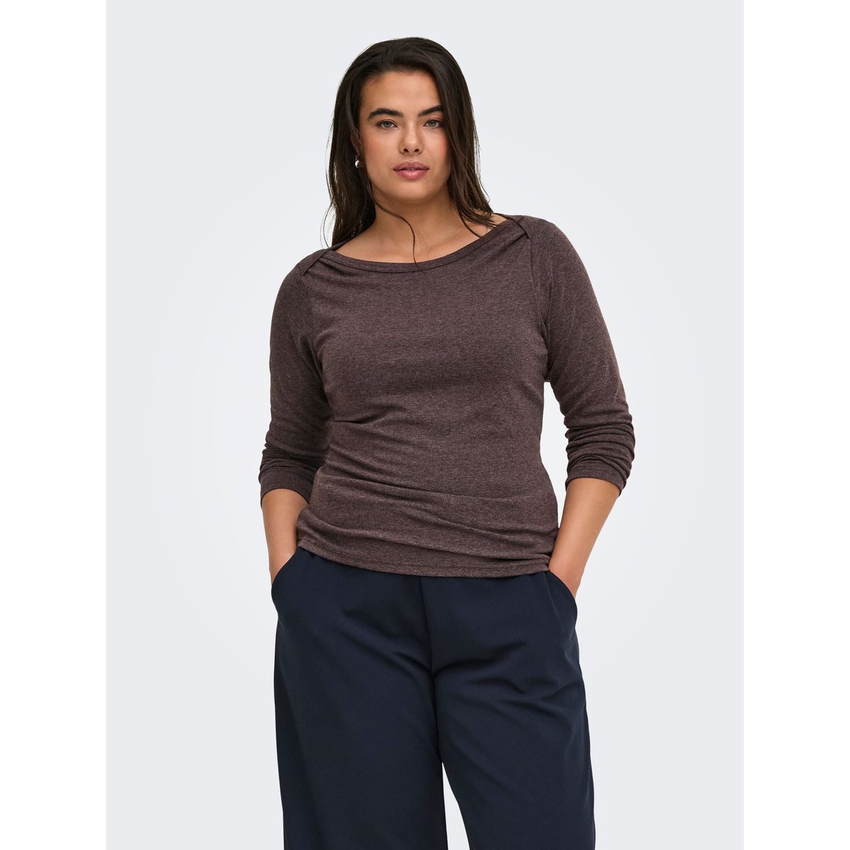 Top marron - coffee bean 1, ONLY CARMAKOMA
