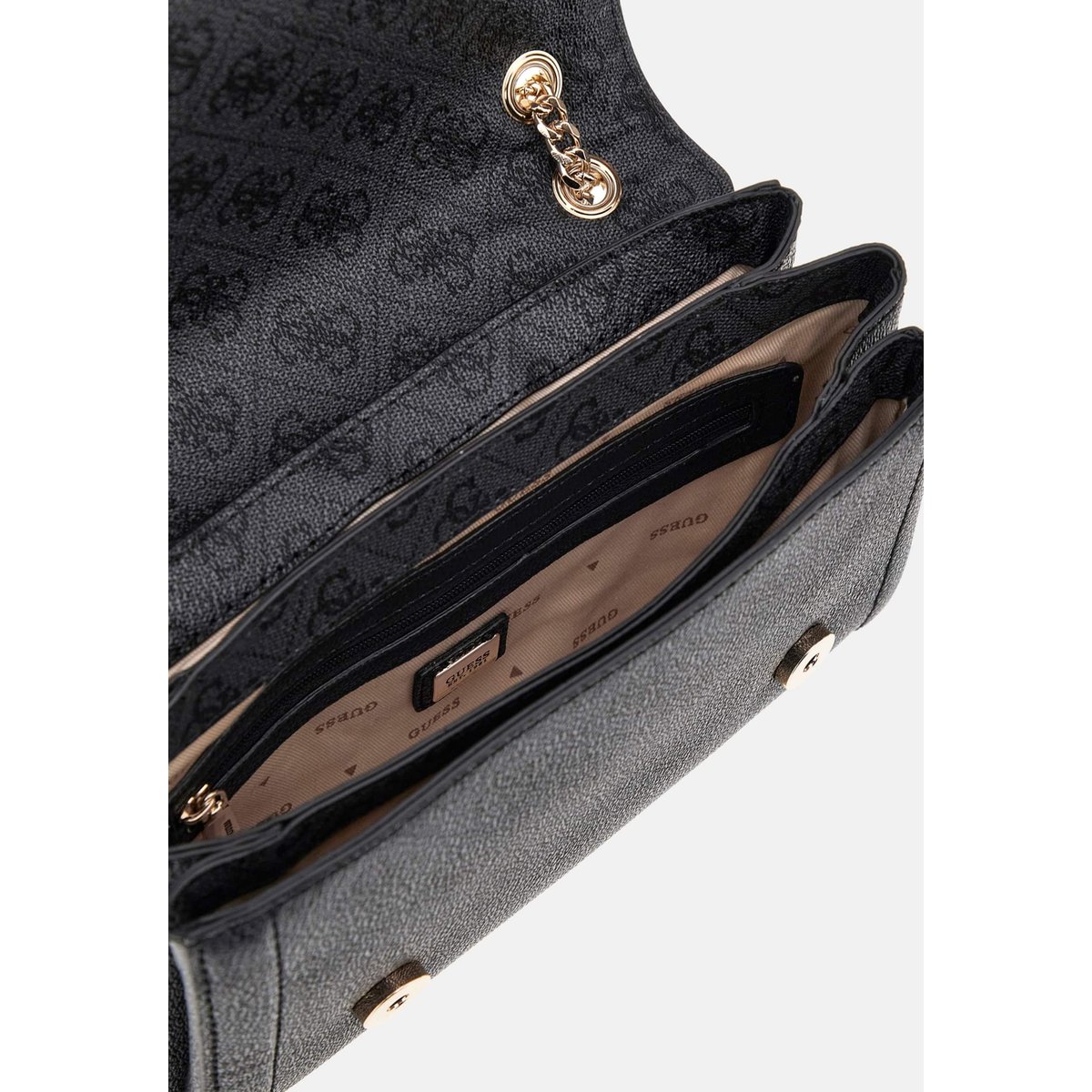 Mini Sac À Bandoulière Noelle Logo 4G noir multi, GUESS