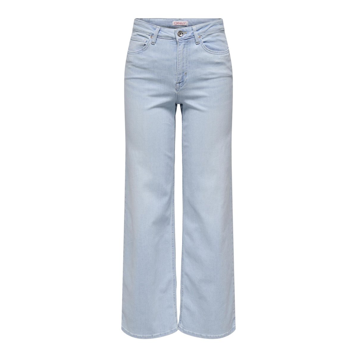 Jean à jambe large ONLMADISON Taille haute Wide Leg Fit Jeans light blue bleached denim, ONLY