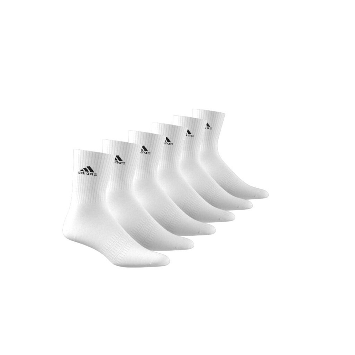 Lot de 6 paires de chaussettes hautes blanc, adidas Performance