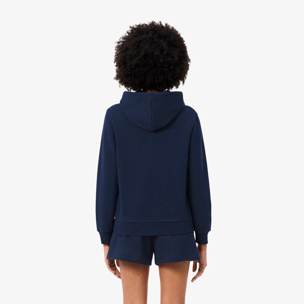 Sweatshirt zippé à capuche molleton bleu-166, LACOSTE
