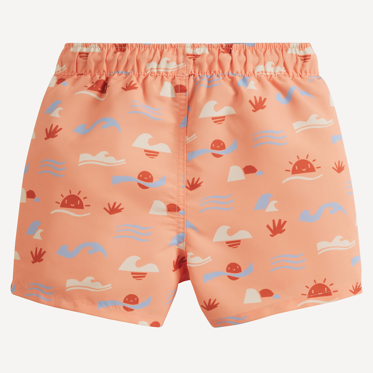Short de bain imprimé vagues et soleils orange, LA REDOUTE COLLECTIONS