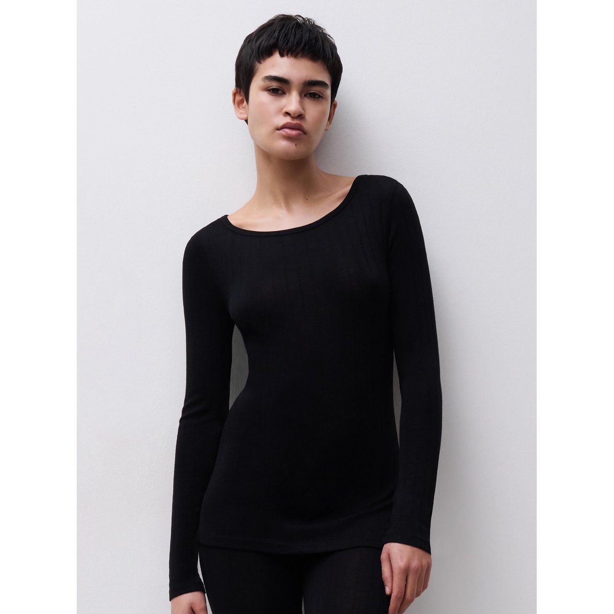 T-shirt manches longues THERMO COMFORT noir, CHANTELLE