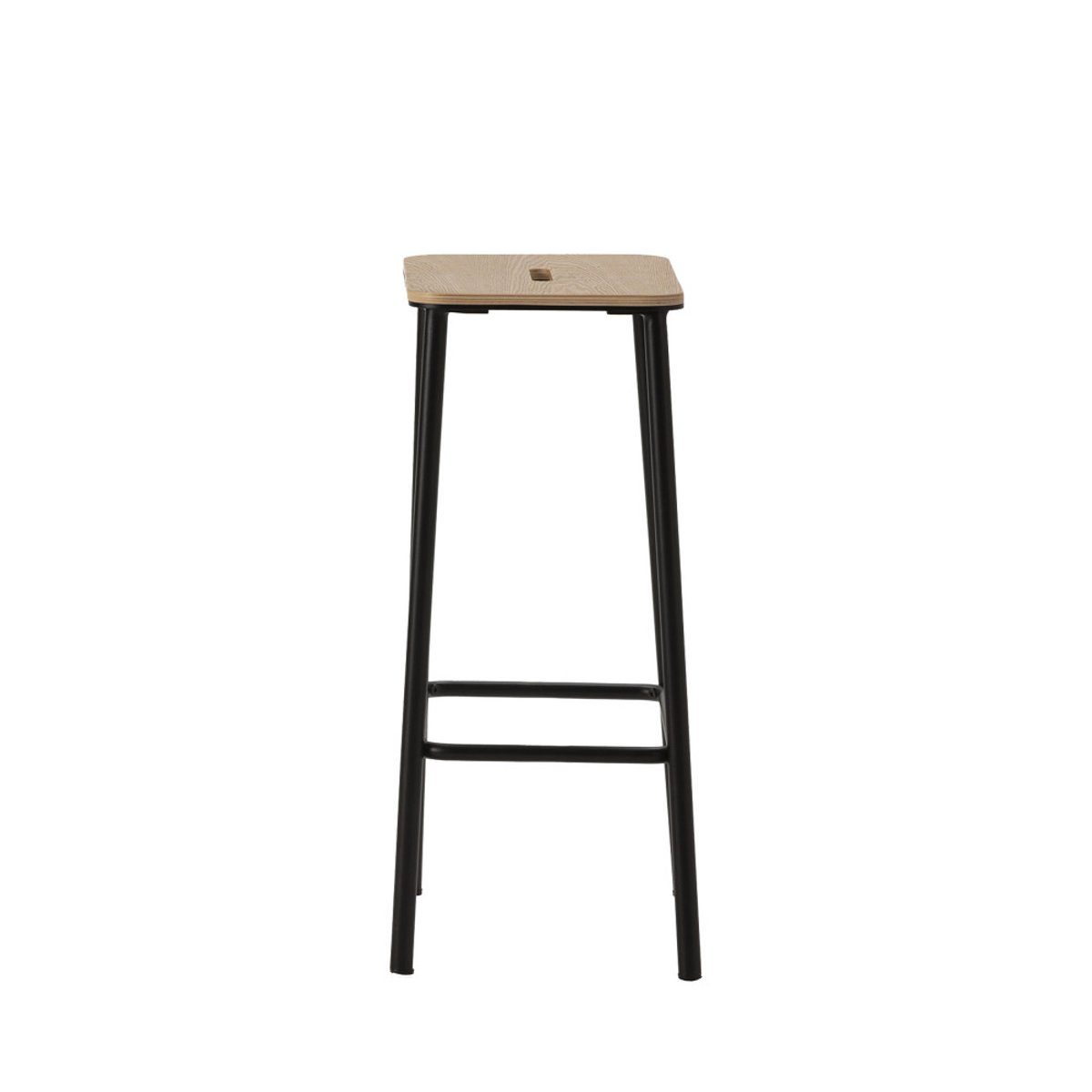Lot de 2 tabourets de bar en bois et métal H65cm- NOKI noir, DRAWER