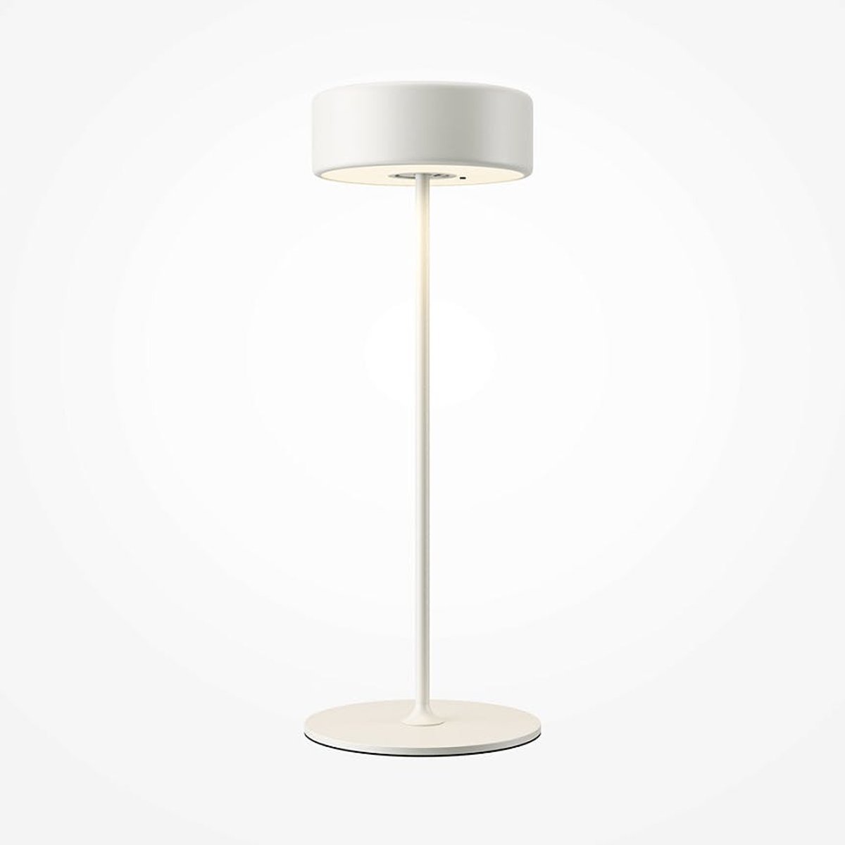 Lampe de table rechargeable en métal ALMA blanc, PIER IMPORT
