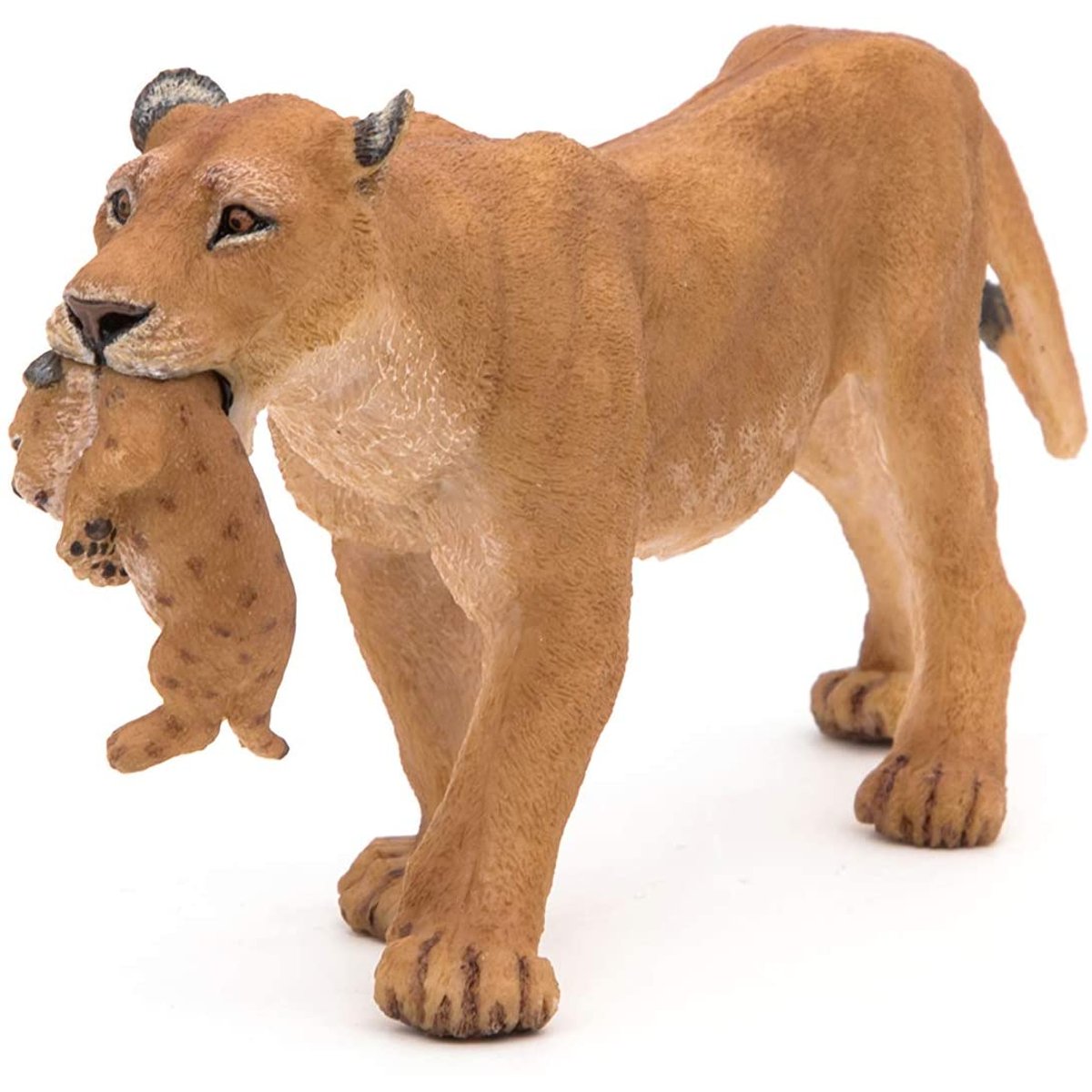 Figurine Lionne avec son bébé lionceau marron, PAPO