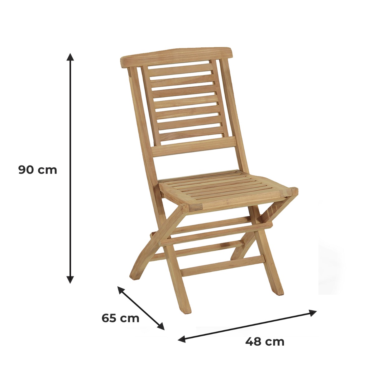Salon de jardin teck massif Hermel, 6 places naturel, TECK ATTITUDE