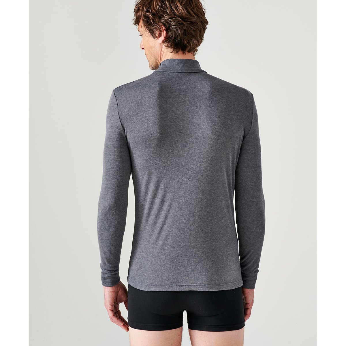 Sous pull col montant degrès 2 gris anthracite, DAMART