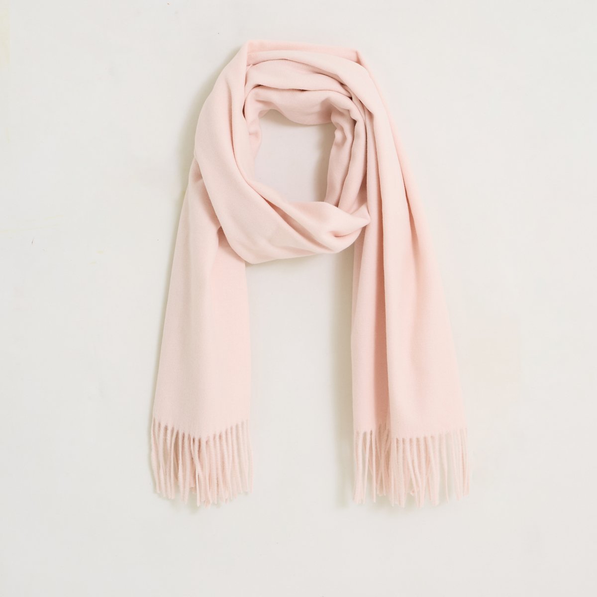 Écharpe chaude à franges rose, GRAIN DE MALICE