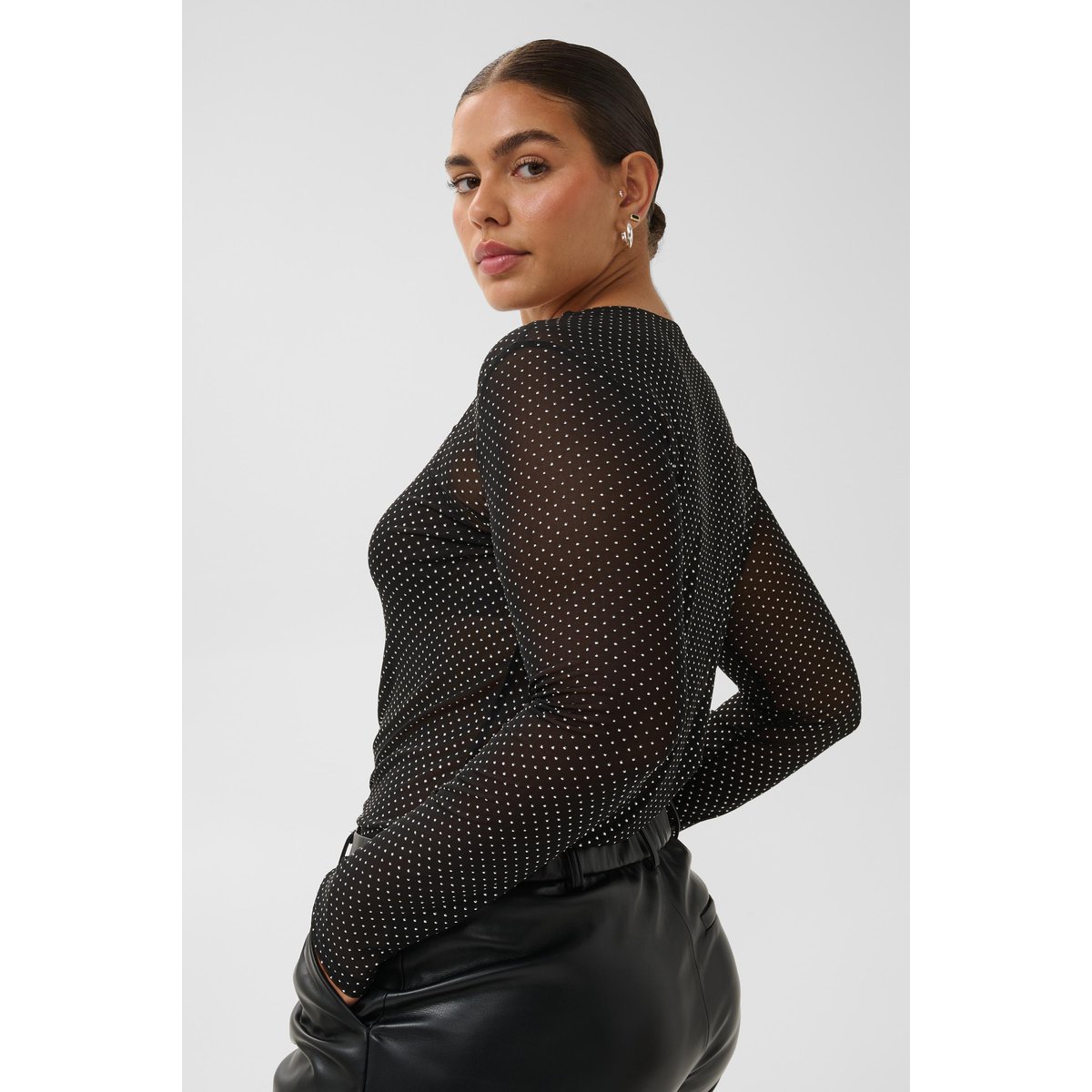 T-shirt à manches longues noir black, KAFFE CURVE