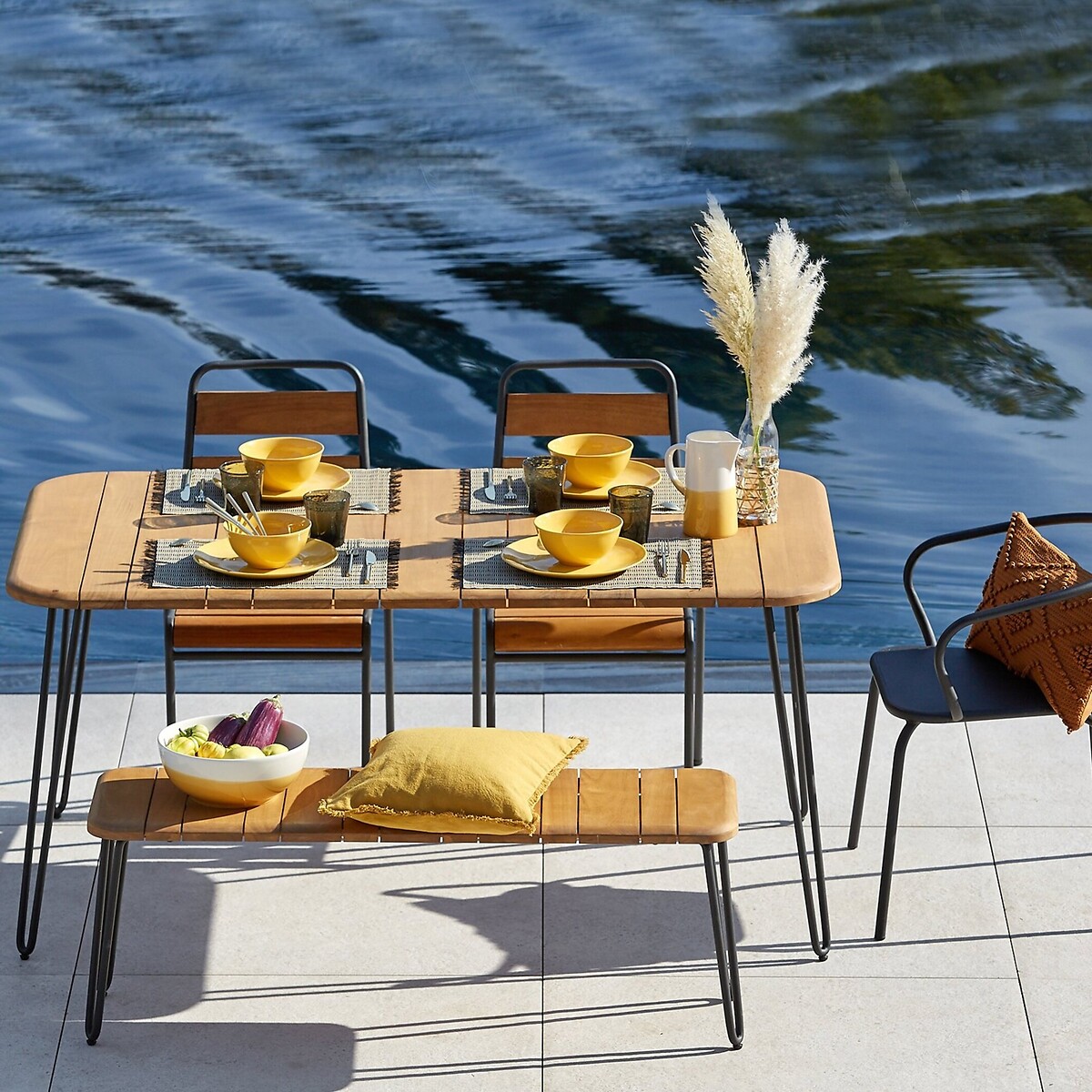 Banc pliant Spritz acacia acacia, LA REDOUTE INTERIEURS