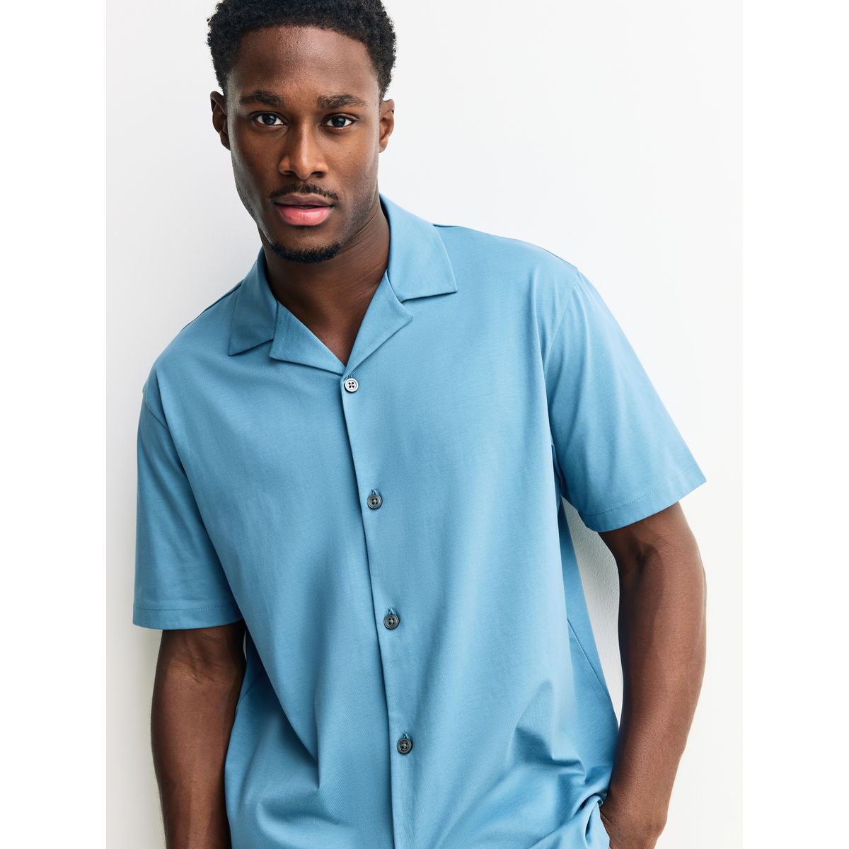 Chemise en jersey coton supima® bleu, NEXT