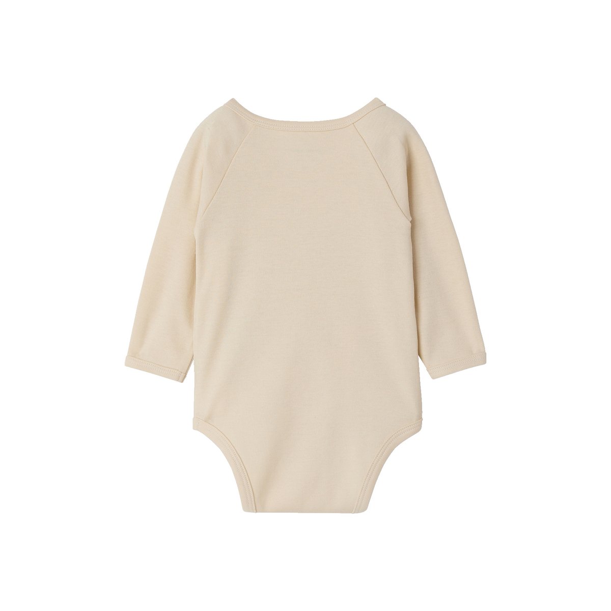 Lot de 5 bodies naissance manches longues beige chiné, VERTBAUDET