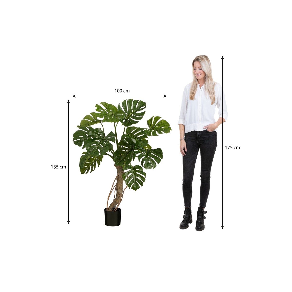Plante artificielle MONSTERA vert, MICA DECORATIONS