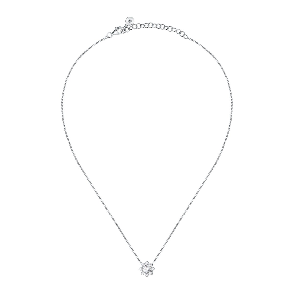 Collier en acier, cristaux, TESORI blanc, MORELLATO