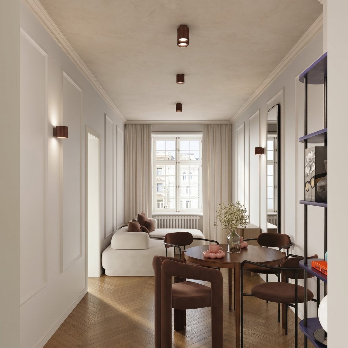 Applique murale Aluminium Marron G9 1 AURA marron, EDEN