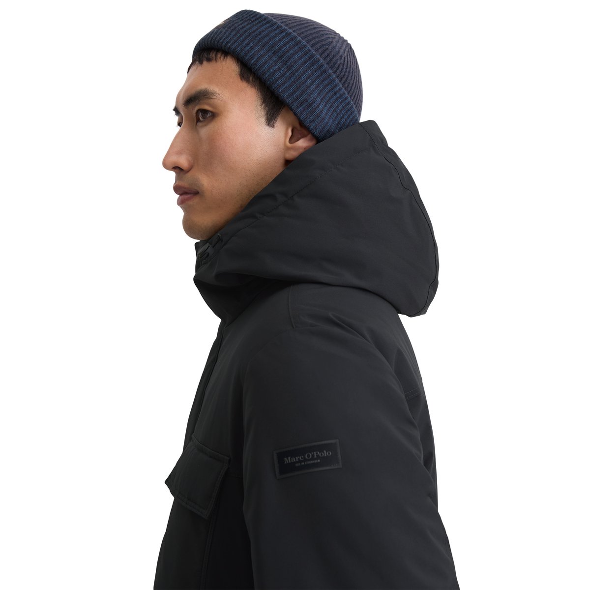Veste à capuche regular avec rembourrage doux d'Unifi REPREVE®. bleu foncé, MARC O'POLO