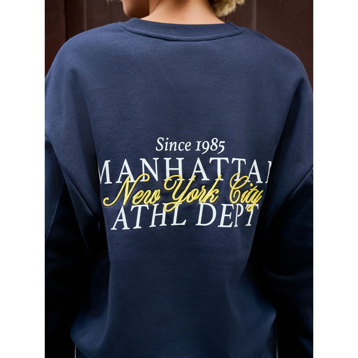 Sweat col rond à graphique new york city bleu marine, NEXT