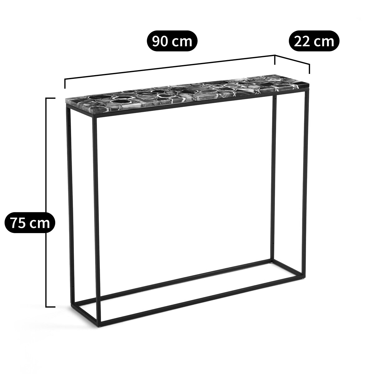 Console in agaat, Anaximene agaatblauw, AM.PM
