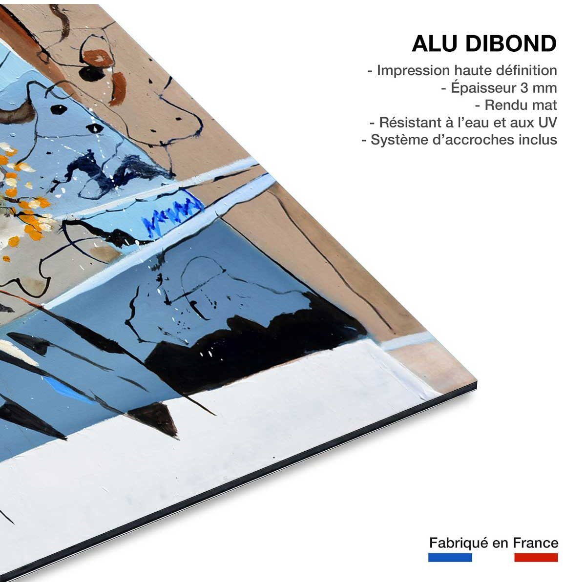 Tableau collage arlesienne tableau alu dibond, HEXOA