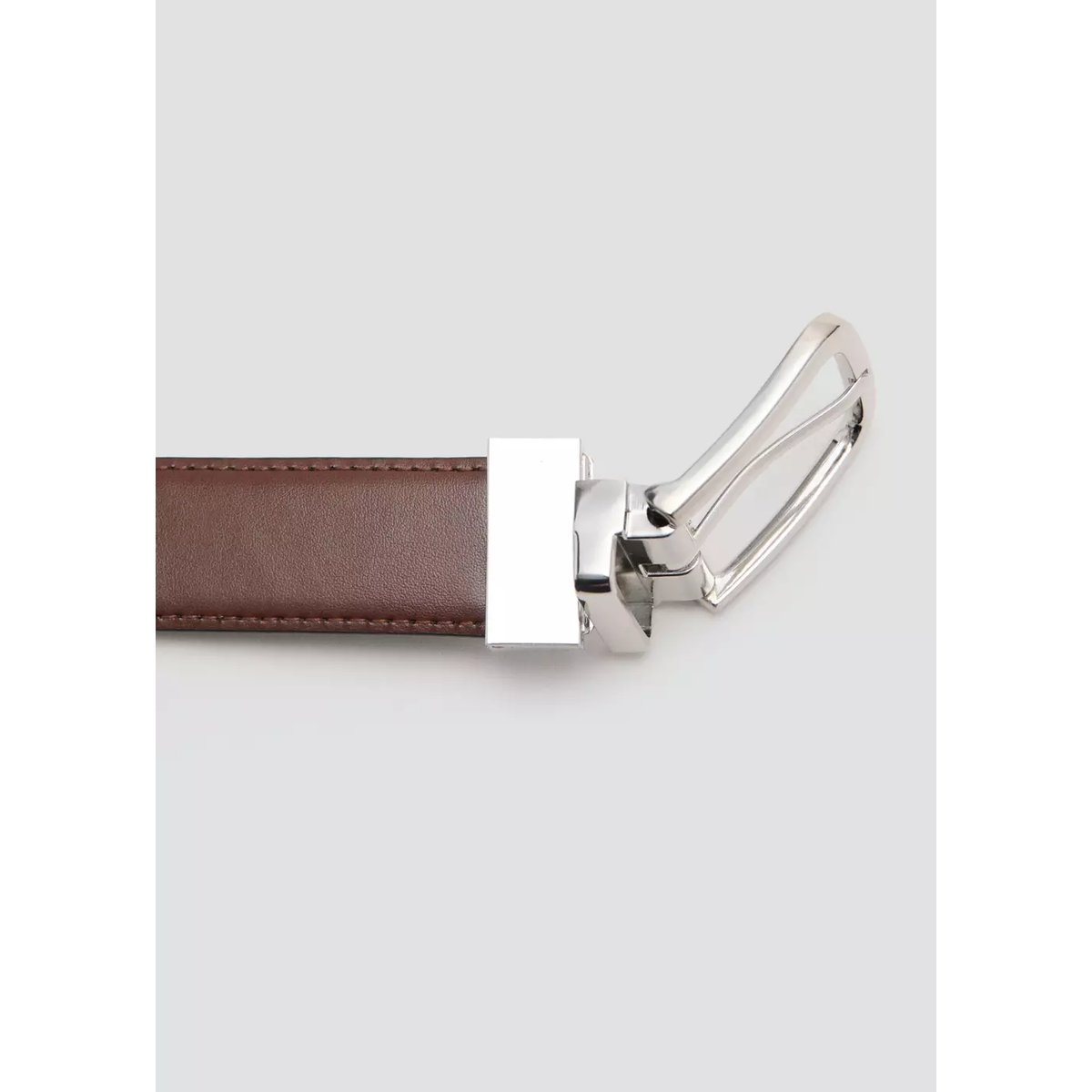 Ceinture habillée en cuir réversible noir, MANGO MAN