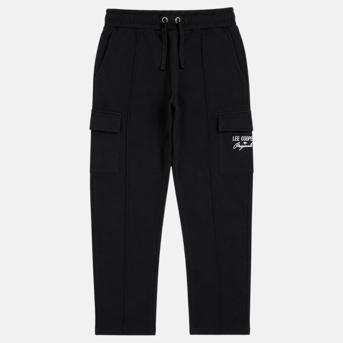 Pantalon de jogging à cordon de serrage, coupe droite et poches cargo SLIM noir, LEE COOPER