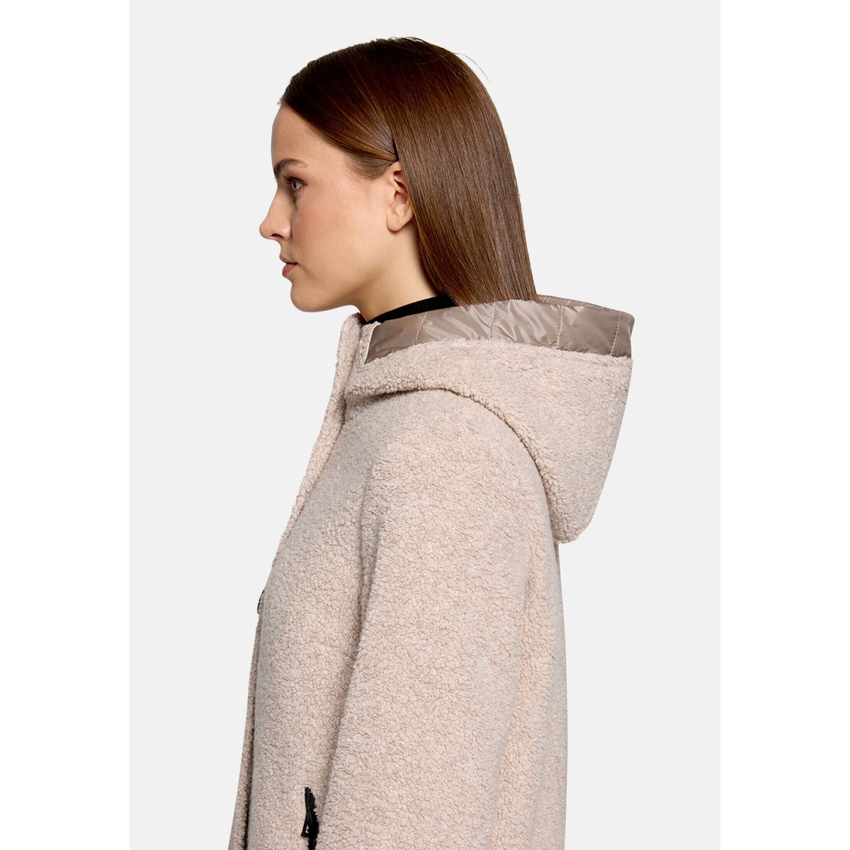 Veste en laine à capuche light sand, GIL BRET
