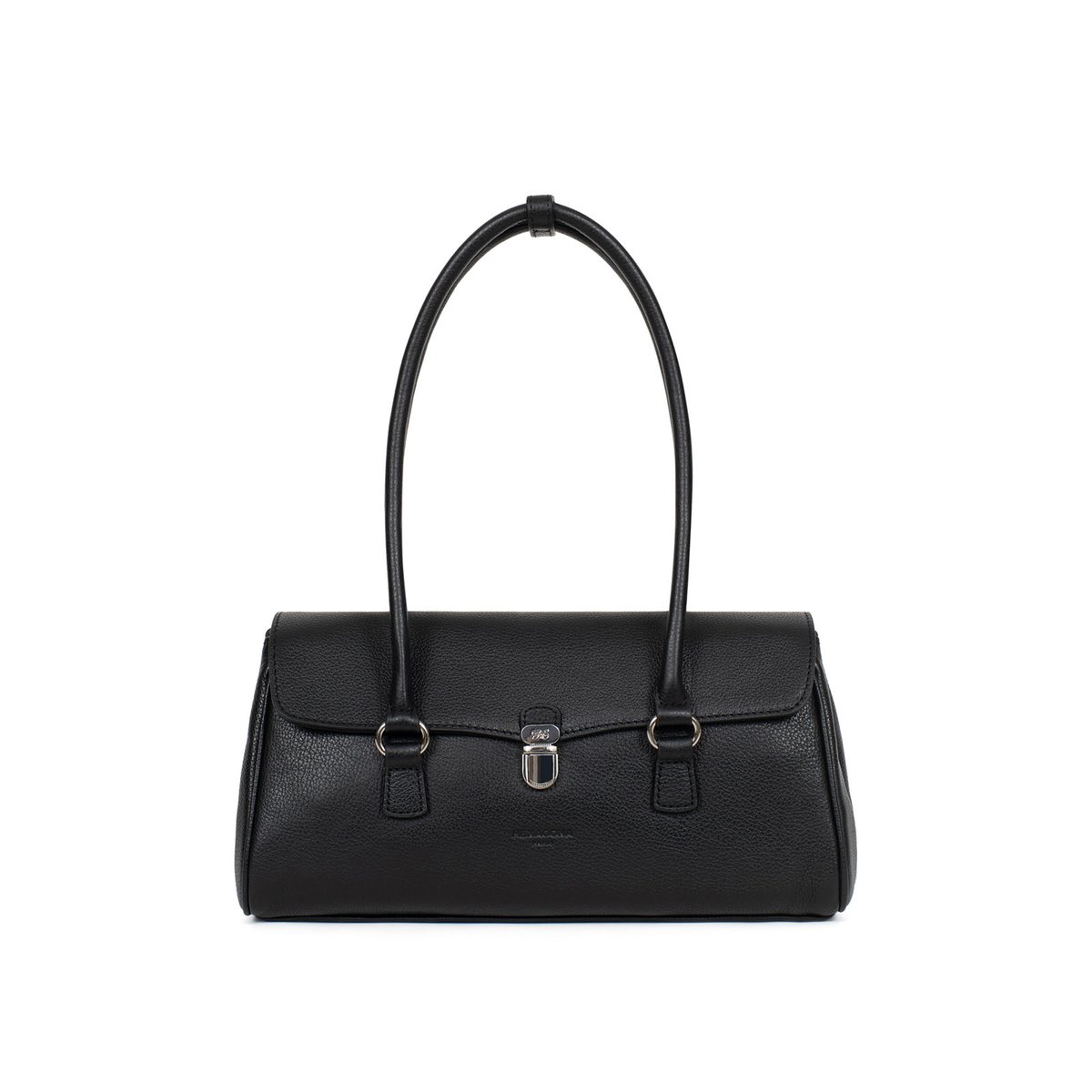 Sac porté épaule 2 anses AURORE noir, HEXAGONA