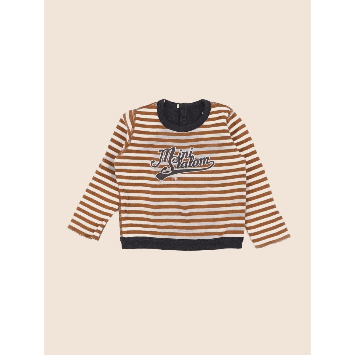 Tee-shirt - Bon état gris, marron, PETIT BATEAU