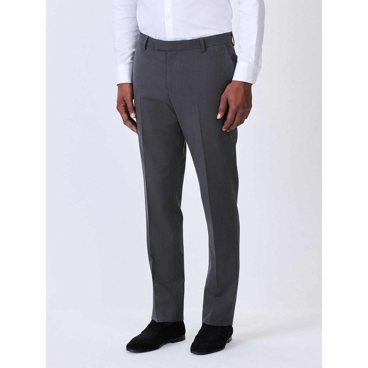 Pantalon de costume smoking gris anthracite, NEXT