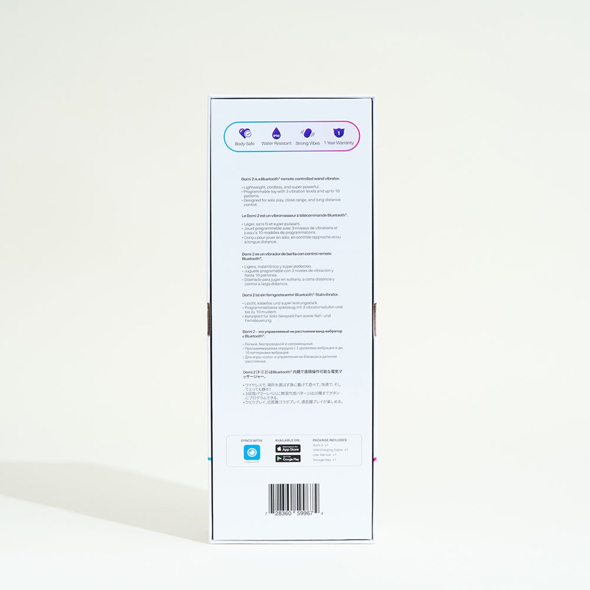 Vibromasseur Mini Wand Connecté Domi 2 noir, LOVENSE