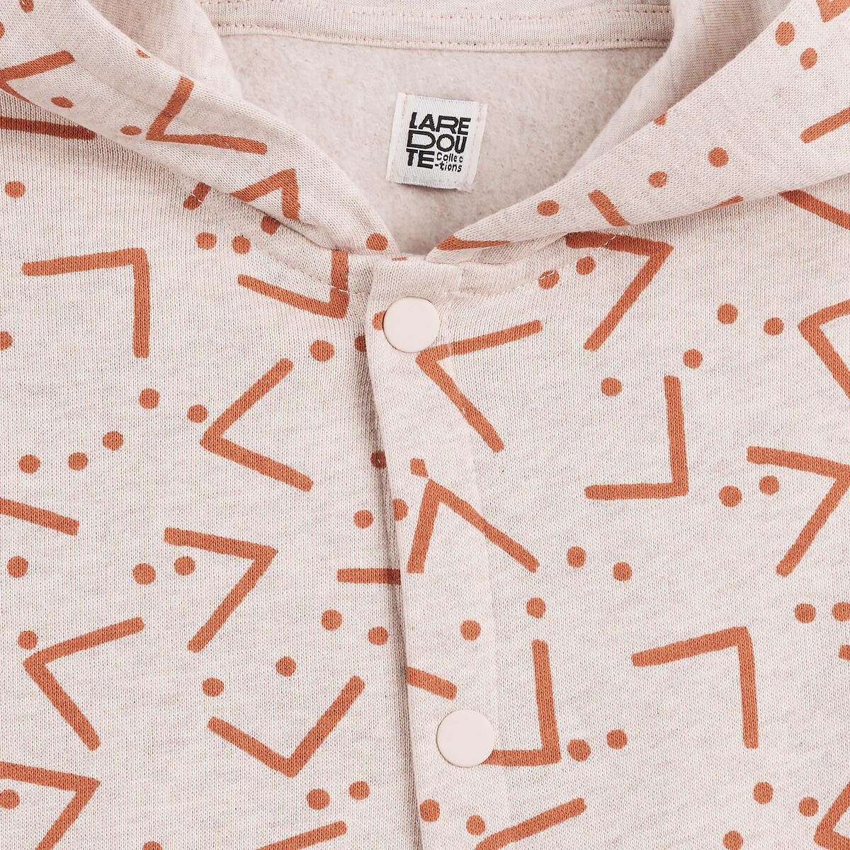 Hooded All-in-One in Fleece printed, LA REDOUTE COLLECTIONS